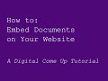 How to: Embed Documents on Your Website