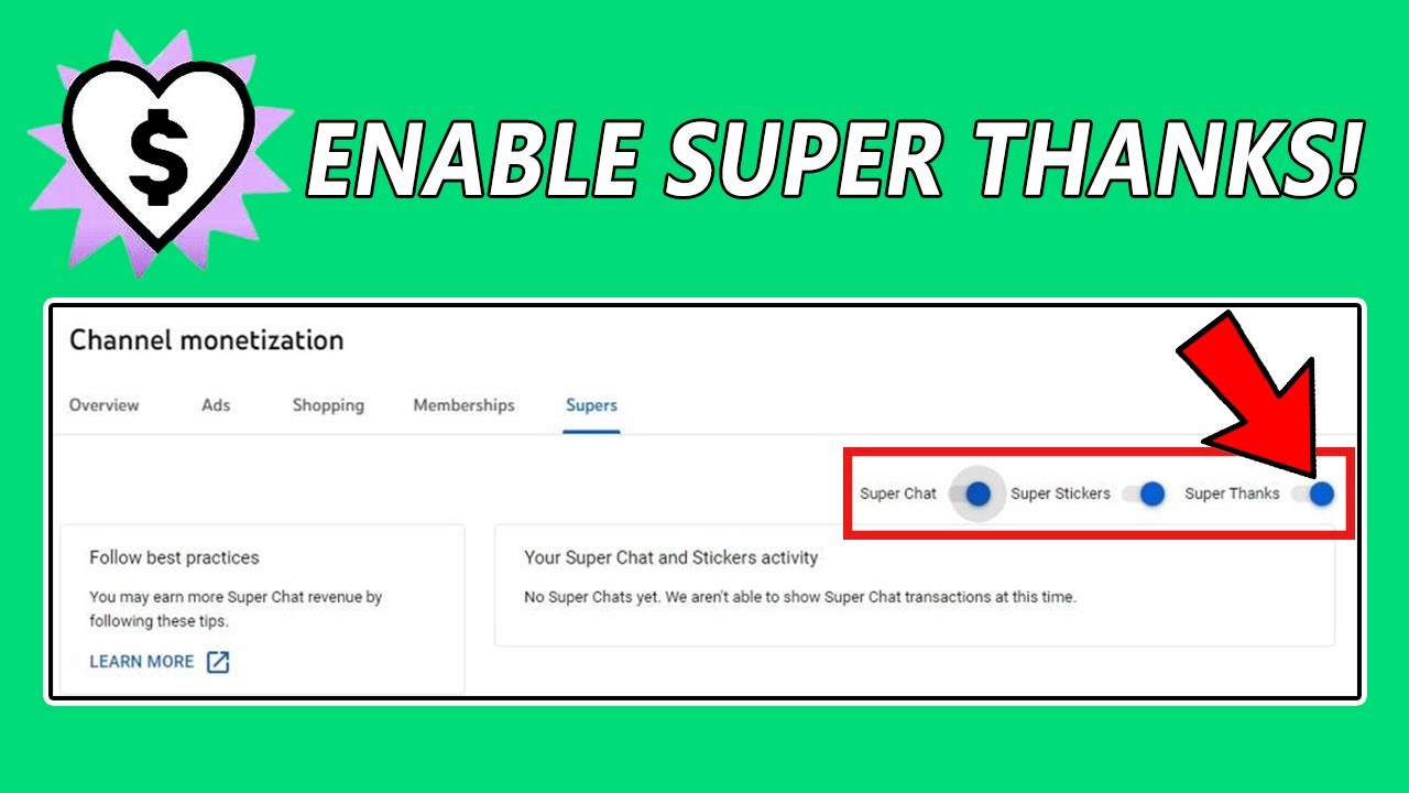 How To Enable Super Thanks Button On Youtube Videos 2024 Youtube