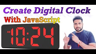 How To Create Digital Clock Using HTML CSS & JavaScript | Js Project For Beginners | In Hindi