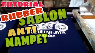 Tutorial / Cara Trik Teknik Sablon Rubber Tinta GL Anti Mampet