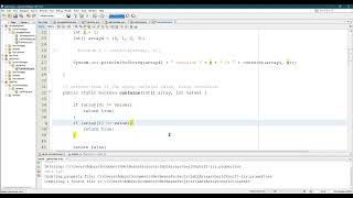 CS 161 - Java Array Lab: Contains Method