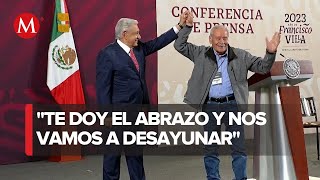Argentino le pide un abrazo a AMLO en La Mañanera