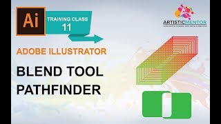 Adobe Illustrator Training Class 11 - How to use Blend and Pathfinder  Tool Urdu / Hindi