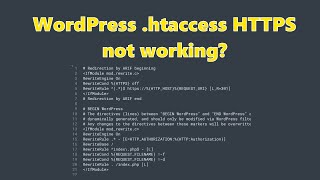 WordPress .htaccess HTTPS Redirection Not Working? See This SIMPLE hack!