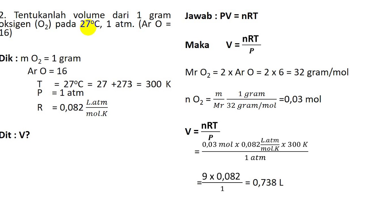 Hubungan Mol Dengan Volume, Dan Molaritas Larutan - YouTube