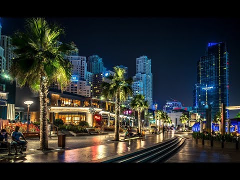 JBR Walk Dubai At Night Dubai Marina L Marina Night Life Club L Jbr ...