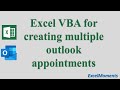 Excel VBA to create multiple meeting invites in Outlook