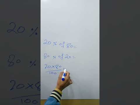 What is the percent of 20 out of 80?