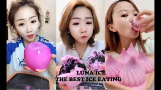 PINKY FROZEN MILK SUPER SOFT N CRUNCHY!!! || #ICEEATING #ASMR #FROZENMILK