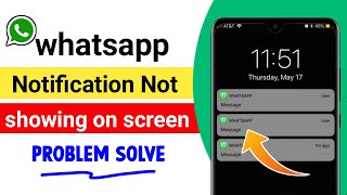 whatsapp notification not showing on home screen problem solve | whatsapp notification on kaise kre