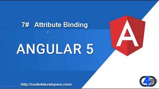 Angular 5 Tutorial 7#. Attribute Binding