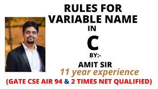 Rules for Naming a Variable| How to Write Variable Name| Variable Naming Conventions In C Language