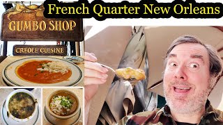 French Quarter New Orleans Gumbo \u0026 Restaurant Review Vlog: Gumbo Shop Creole Food