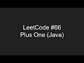 LeetCode #66 - PlusOne
