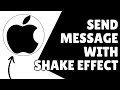 How To Send Message With The Shake Effect In The iPhone