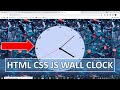 Build A Clock With JavaScript | wall clock | Html Css js Clock