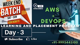 BJSHUB AWS + DevOps || Day3 || Live Session Zoom Recording || 11 AM IST