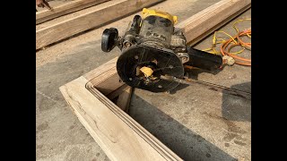 wood router | First time using a hand router for wood working | wooden door Frame making