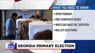 Voters head to the polls in Georgia Tuesday to decide on statewide primaries and key nonpartisan...