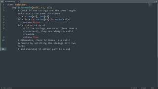 Leetcode 87. Scramble String in Python | Python Leetcode | Python Coding Tutorial | Python Code ASMR