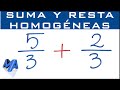 Suma y resta de fracciones homogéneas | denominadores IGUALES