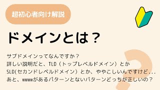 ドメインって何？サブドメイン(sub domain)?セカンドレベルドメイン(SLD)?トップレベルドメイン(TLD)?wwwあり・wwwなしどっちがいいの？