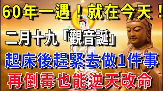 60年一遇！就在今天！農曆二月十九「觀音誕」，起床後趕緊去做1件事，再倒霉也能逆天改命！|平安是福