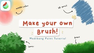 How to make your own brush on Medibang Paint? step by step tutorial (Eng Sub)