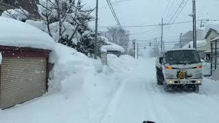 吹雪の岩見沢市