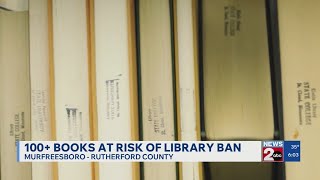 100+ books at risk of being banned in Rutherford County, TN