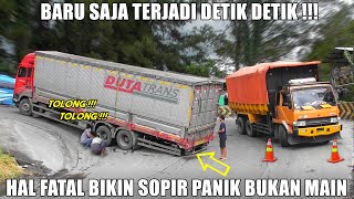 TELAH TERJADI DETIK DETIK !!! Hal Fatal Bikin Sopir Panik Bukan Main di Sitinjau Lauik