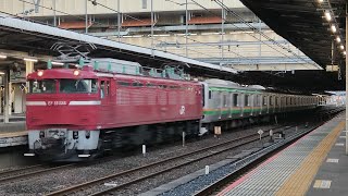 【AT出場】EF81-134牽引　S-25編成　AT出場回送　大宮駅発車シーン