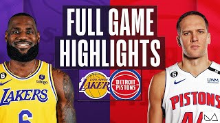 Los Angeles Lakers vs Detroit Pistons FULL GAME HIGHLIGHTS｜2022-23 NBA Season｜12/11 2022