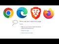 Chrome/Edge/Firefox/Opera/Brave Fix Hmm We Can't Reach This Page Error