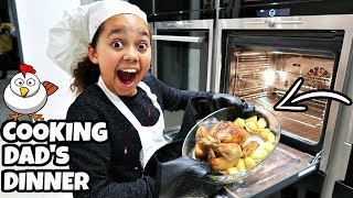 COOKING CHICKEN DINNER FOR MY DAD!!