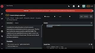 Codewars | Convert string to camel case | Python 6 kyu