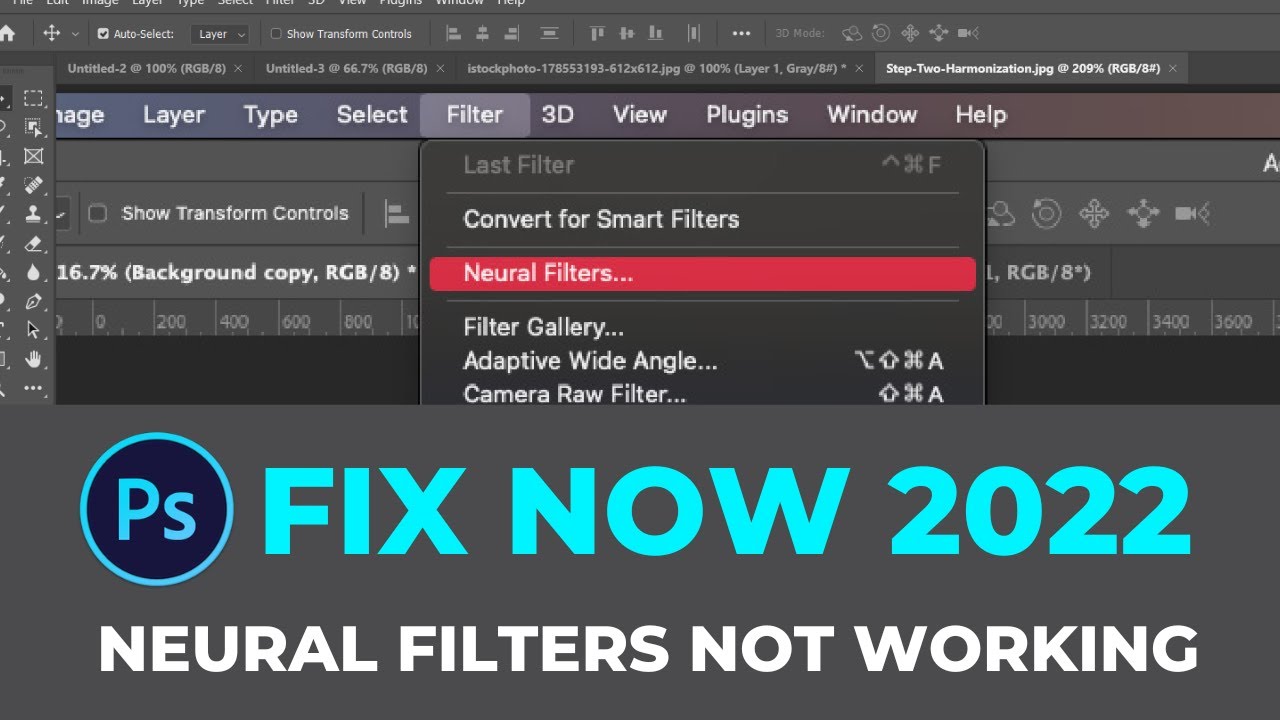 How To Enable Neural Filters Photoshop 2022 | 2021 |problem Solved 100% ...