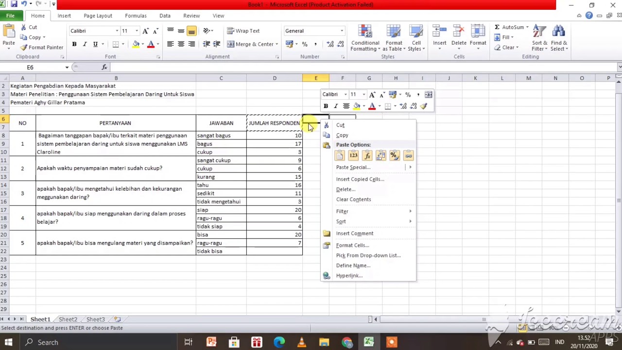 EXCEL | TUGAS APLIKOM 6 - YouTube