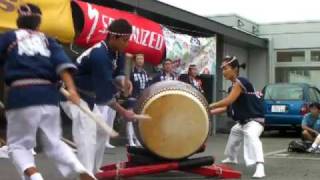 三宅島エコライド2009ゴールイベント三宅島木遣太鼓