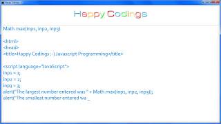 JavaScript | Math max inp1, inp2, inp3