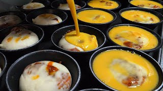 강릉 짬뽕빵, 줄서서 먹는 곳 / spicy pork cheese egg bread - korean street food