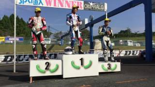 2016九州選ロードレース選手権 表彰式風景 。