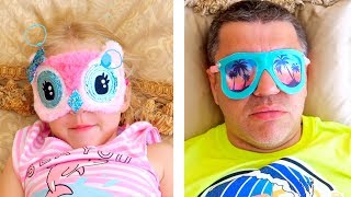 Настя и папа в парке Свинки Пеппы и Маши / Nastya and papa fun play at the theme park of Peppa toy