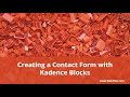 creating a contact form with kadence blocks