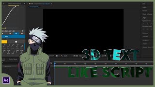 3D Text Like Script I After Effects Tutorial