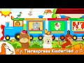 Zug Kinderlied - Tierexpress | Eisenbahn Lied für Kinder mit vielen lustigen Tieren