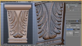 Blender 3D Decor - simple baroque element modeling timelapse