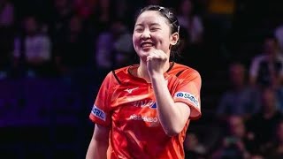 張本美和 中国最後の砦を破ってチャンピオンズ初V王手！決勝は16歳vs20歳の日本人対決に【卓球 WTTモンペリエ】