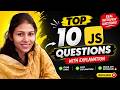 Top 10 JavaScript Interview Problems 💯 (With Easy Explanation) | Crack Any Interview 🚀
