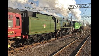 LNER B1 No. 61306 \u0026 SR Merchant Navy Pacific No. 35018 at Penrith \u0026 Carlisle - WCME - 2nd Feb 2019